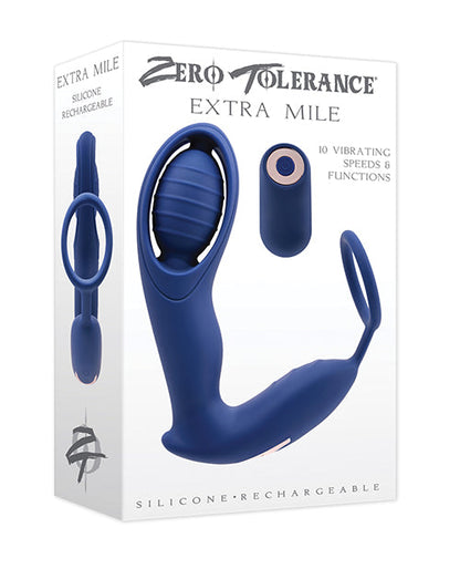 Vibrador de anillo en C Zero Tolerance Extra Mile - Azul