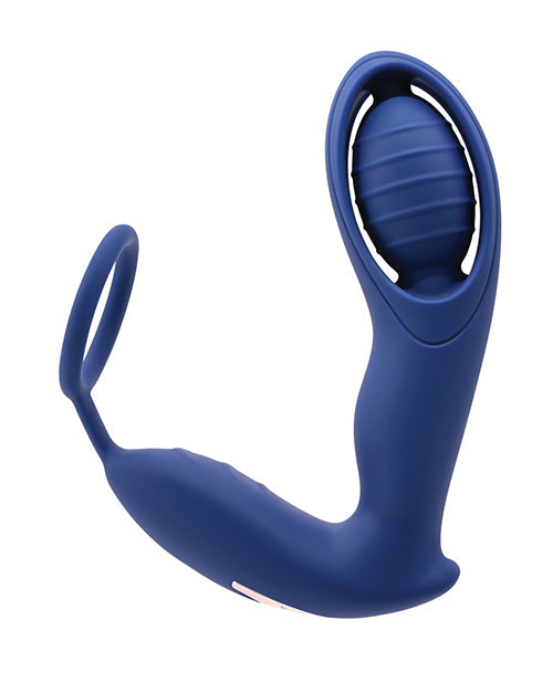 Vibrador de anillo en C Zero Tolerance Extra Mile - Azul