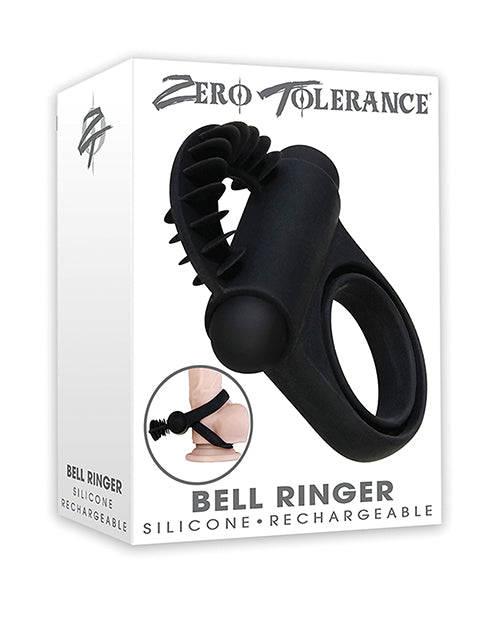 Bague de pénis Zero Tolerance Bell Ringer - Noir