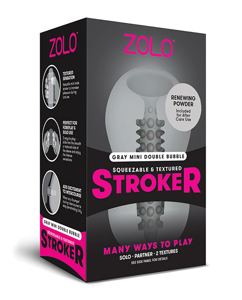 ZOLO Mini Doble Burbuja Masturbador - Gris
