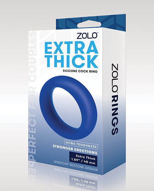 Anillo para pene de silicona extra grueso ZOLO - Azul