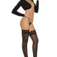 Sheer Stockings with Floral Applique