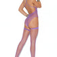 Purple Cupless Fishnet Teddy