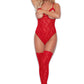 Cupless Red Lace Teddy
