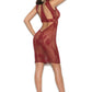 Burgundy Lace Keyhole Chemise