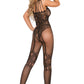 Strappy Net and Lace Bodystocking