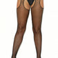 Plus Size Fishnet Suspender Pantyhose