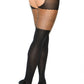 Plus Size Opaque and Net Crotchless Pantyhose