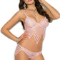Embroidered Lace Bralette and Panty