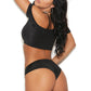 Black Cold Shoulder Top and Shorts