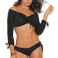 Lycra Off the Shoulder Crop Top and Shorts