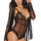 Dotted Mesh Teddy and Robe