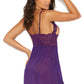 Purple Mesh and Lace Babydoll