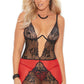 Plus Size Lacey Red Underwire Chemise