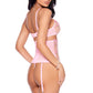 Pink Floral Bra and Cincher Set