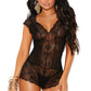 Dotted Mesh and Lace Romper