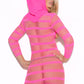 Hot Pink Cupless Hooded Chemise