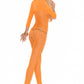 Neon Orange Hooded Bodystocking