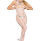 White Net Cupless Bodystocking