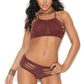 Seamless Burgundy Cami Set