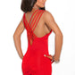 Cross Strap Deep V Mini Dress