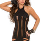 Black Seamless Pothole Chemise