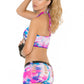 Seamless Neon Tie Dye Crop Top and Shorts