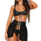 Leather Lace Up Bra