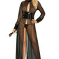 Plus Size Mesh and Vinyl Gown