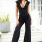 Black Ruffled Jumpsuit