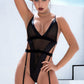 Black Striped High Hip Teddy