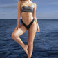 Metallic Bandeau Bikini