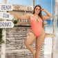 Plus Size Peach String One Piece