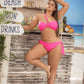 Plus Size Hot Pink Strappy Bikini