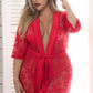 Plus Size Lovely Lace Robe