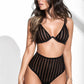Trendy Striped Bra and Panty