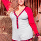 Plus Size Plaid Holiday Onesie
