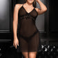 Mesh and Geo Lace Split Babydoll