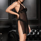 Mesh and Geo Lace Split Babydoll