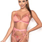 Lace Cage Bra and Garter Set