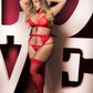 Plus Size Lace Cage Teddy