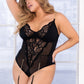 Plus Size Mesh Chain Garter Teddy