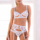 Delicate Lace Underboob Bra and Garter Set