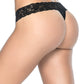 Microfiber and Lace Thong