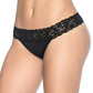 Microfiber and Lace Thong