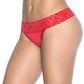 Microfiber and Lace Thong