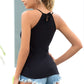 Black Ruffled Spaghetti Top