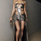Night Out Skimpy Metallic Mini Dress