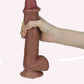 Get Lucky 9" Real Skin Dildo - Light Brown