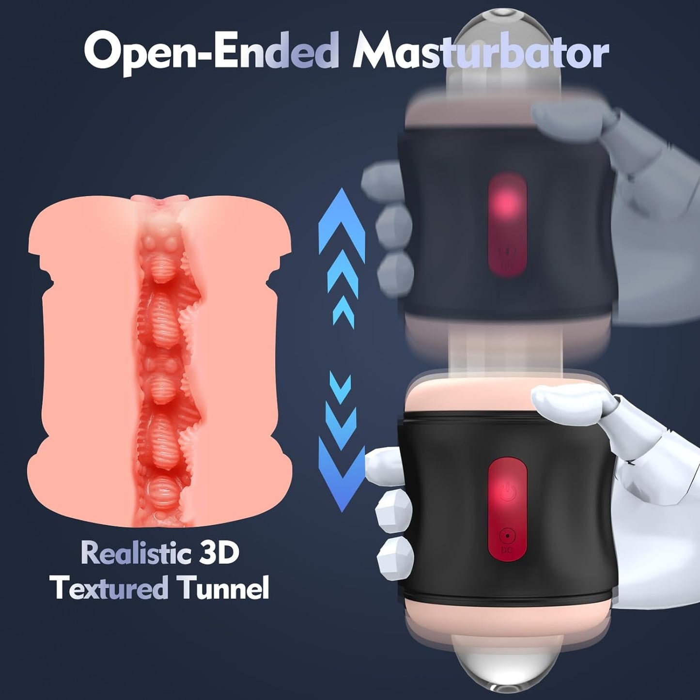 EuphoricBond Open Ended Vibrating Male Masturbator